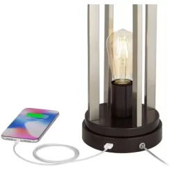 360 Lighting Marcel Modern Table Lamps Set Of 2 24 1/4" High Brushed Nickel With LED Nightlight USB Charging Port White Shade For Bedroom House Desk 10 360 Lighting Marcel Modern Table Lamps Set Of 2 24 1/4" High Brushed Nickel With LED Nightlight USB Charging Port White Shade For Bedroom House Desk -Lighting Discount Store GUEST 37bc3ef0 1d75 4a83 a763 08ab1a37c940