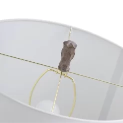 Logan Curved Table Lamp With Fabric Shade - White/Gold - StyleCraft -Lighting Discount Store GUEST 37bf2bb6 c0fe 4b81 8edc 4501945bf51a