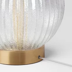 Small Ribbed Glass Lamp Base Clear - Threshold™ -Lighting Discount Store GUEST 3afd392d 594c 4005 9b08 cc2e50aa3c8c