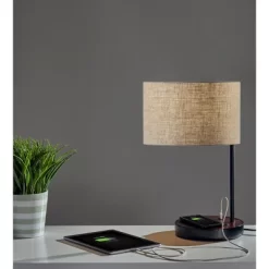19.5" Oliver Charge Table Lamp Black - Adesso -Lighting Discount Store GUEST 3b74401d be4b 4b2f a1f4 dd6966e3c714