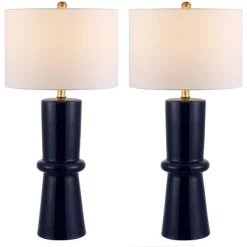 Ellaria Table Lamp (Set Of 2) - 31 Inch Height - TBL4300 - Navy Blue - Safavieh