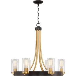 Stiffel Ferrers Dark Bronze Gold Chandelier 26" Wide Clear Glass Shade 6-Light Fixture For Dining Room House Foyer Kitchen Island Entryway Bedroom 13 Stiffel Ferrers Dark Bronze Gold Chandelier 26" Wide Clear Glass Shade 6-Light Fixture For Dining Room House Foyer Kitchen Island Entryway Bedroom -Lighting Discount Store GUEST 3f92475e 4aea 44f8 a6c1 36077bd21e85