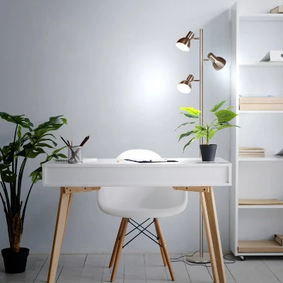 Brightech Ethan Modern Dimmable Integrated LED Tree Floor Lamp Brushed Nickel : LED Tripod ,Smart Home Compatible, UL Listed 4 Brightech Ethan Modern Dimmable Integrated LED Tree Floor Lamp Brushed Nickel : LED Tripod ,Smart Home Compatible, UL Listed - Image 4