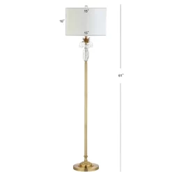 61" Crystal/Metal Adalyn Floor Lamp (Includes LED Light Bulb) Gold - JONATHAN Y -Lighting Discount Store GUEST 4385ec41 bbf7 4a2d ad66 f6fcb591bf46