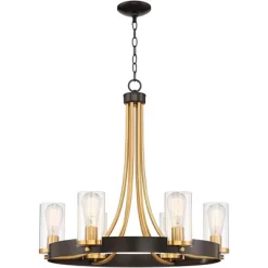 Stiffel Ferrers Dark Bronze Gold Chandelier 26" Wide Clear Glass Shade 6-Light Fixture For Dining Room House Foyer Kitchen Island Entryway Bedroom 14 Stiffel Ferrers Dark Bronze Gold Chandelier 26" Wide Clear Glass Shade 6-Light Fixture For Dining Room House Foyer Kitchen Island Entryway Bedroom -Lighting Discount Store GUEST 4698da91 0c4a 43d9 a781 b2b682395349