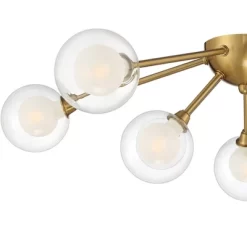 Possini Euro Design Spheres Modern Ceiling Light Flush Mount Fixture 28" Wide Warm Brass 9-Light LED Clear Globe Glass For Bedroom Kitchen Living Room 10 Possini Euro Design Spheres Modern Ceiling Light Flush Mount Fixture 28" Wide Warm Brass 9-Light LED Clear Globe Glass For Bedroom Kitchen Living Room -Lighting Discount Store GUEST 4772bc4d 2bc9 44cc bcf3 2272d462bd50