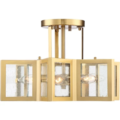 Possini Euro Design Casa Star Modern Ceiling Light Semi Flush Mount Fixture 16" Wide Warm Brass 6-Light Clear Glass For Bedroom Kitchen Living Room 6 Possini Euro Design Casa Star Modern Ceiling Light Semi Flush Mount Fixture 16" Wide Warm Brass 6-Light Clear Glass For Bedroom Kitchen Living Room - Image 6