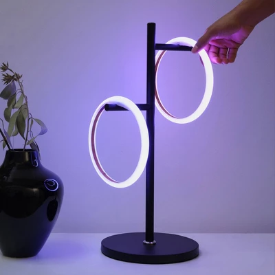 Brightech Saturn RGB Modern Dimmable Removable Ring Light (Includes LED Light Bulb) Tree Desk Table Lamp Matte Black 5 Brightech Saturn RGB Modern Dimmable Removable Ring Light (Includes LED Light Bulb) Tree Desk Table Lamp Matte Black - Image 5