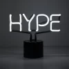 Amped Co 9.6" X 8.3" HYPE Real Neon Light Novelty Desk Lamp, White