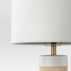 Ceramic Table Lamp With Natural Wrap White - Threshold™ -Lighting Discount Store GUEST 4b334493 2205 4326 b682 097922bf6d07