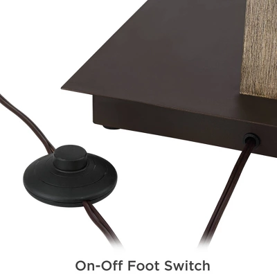 Franklin Iron Works Gentry Industrial Rustic Farmhouse Arc Floor Lamp 71 1/2" Tall Oil Rubbed Bronze Oatmeal Drum Shade For Living Room Reading Office 4 Franklin Iron Works Gentry Industrial Rustic Farmhouse Arc Floor Lamp 71 1/2" Tall Oil Rubbed Bronze Oatmeal Drum Shade For Living Room Reading Office - Image 4