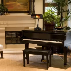 Bankers Lamp With Amber Mica Shade (Includes LED Light Bulb) -Lighting Discount Store GUEST 513e9d33 f283 4b00 b3db 5d6d7bdecdcd