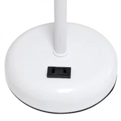 19.5" Bedside Power Outlet Base Metal Table Desk Lamp In White With Light Pink Fabric Shade - Creekwood Home 11 19.5" Bedside Power Outlet Base Metal Table Desk Lamp In White With Light Pink Fabric Shade - Creekwood Home -Lighting Discount Store GUEST 55e76455 5f76 4114 b613 3d65b122caa6 1