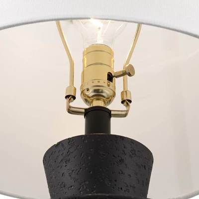 360 Lighting Fiona 24 1/2" High Mid Century Modern Table Lamps Set Of 2 USB Port Black Metal White Shade Living Room Charging Bedroom Bedside House 8 360 Lighting Fiona 24 1/2" High Mid Century Modern Table Lamps Set Of 2 USB Port Black Metal White Shade Living Room Charging Bedroom Bedside House - Image 8