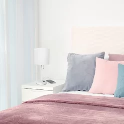 19.5" Bedside USB Port Feature Metal Table Desk Lamp White With Fabric Shade - Creekwood Home 13 19.5" Bedside USB Port Feature Metal Table Desk Lamp White With Fabric Shade - Creekwood Home -Lighting Discount Store GUEST 57bfe3b0 270e 4259 afb5 082ac2f25a92