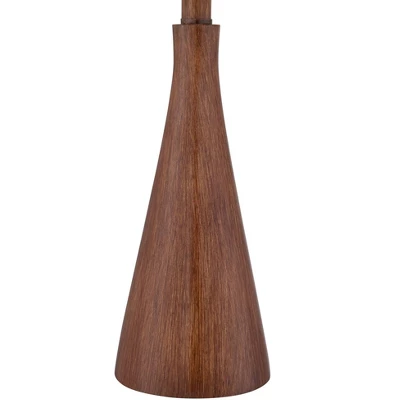 360 Lighting Fraiser Modern Accent Table Lamp 23 1/2" High Brown Faux Wood Oatmeal Drum Shade For Bedroom Living Room Bedside Nightstand Office Kids 2 360 Lighting Fraiser Modern Accent Table Lamp 23 1/2" High Brown Faux Wood Oatmeal Drum Shade For Bedroom Living Room Bedside Nightstand Office Kids - Image 2