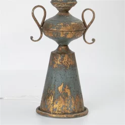 Vintage Metal Table Lamp With Distressed Finish, 34.25" Tall, Elegant Rustic Home Decor Light, 1pc -Lighting Discount Store GUEST 59a340db 7687 449e aaa5 aaa29a78fc3f