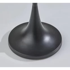 Adesso Eli Floor Lamp Black: 60" Tall, White Linen Shade, 3-Way Rotary Switch, UL Listed