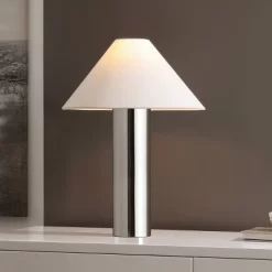 Cheri Table Lamp - 20.5 Inch Height - TBL4617 - Chrome/White - Safavieh -Lighting Discount Store GUEST 5be01e49 3b59 4aee 96c5 35d4a318496c
