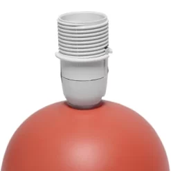 8.66" Petite Ceramic Orb Base Bedside Table Desk Lamp With Matching Tapered Drum Fabric Shade Orange - Creekwood Home -Lighting Discount Store GUEST 5d19d66b e58e 46ed b02f 7170cc7cf35b