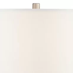 360 Lighting Marcel Modern Table Lamps Set Of 2 24 1/4" High Brushed Nickel With LED Nightlight USB Charging Port White Shade For Bedroom House Desk 14 360 Lighting Marcel Modern Table Lamps Set Of 2 24 1/4" High Brushed Nickel With LED Nightlight USB Charging Port White Shade For Bedroom House Desk -Lighting Discount Store GUEST 5d28992c f29b 4980 a710 7fe86fb152bb