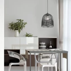 10" 1-Light Zola Pendant Rattan Black - River Of Goods -Lighting Discount Store GUEST 5e90d918 8371 4f86 a872 ad60176e813f