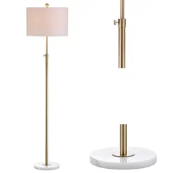65" LED Metal/Marble Adjustable Floor Lamp - JONATHAN Y -Lighting Discount Store GUEST 5f083a9f 5495 4604 bca7 b1c9a3485425