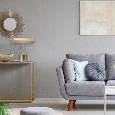 16" 2-Light Blake Table Lamp Matte Brass - Globe Electric 1 16" 2-Light Blake Table Lamp Matte Brass - Globe Electric