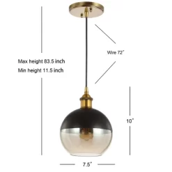 7.5" Metal Adjustable Nixon Drop Globe Pendant (Includes Energy Efficient Light Bulb) Brass - JONATHAN Y -Lighting Discount Store GUEST 5ffd2267 59c8 4fa1 9949 787c69a6bbf9