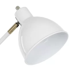 23" Mid-Century Adjustable Metal Desk Lamp With Power Outlet White - Cresswell Lighting -Lighting Discount Store GUEST 62e1e5c7 5375 478a b441 0f8869e59be6