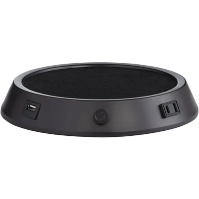 360 Lighting Bentley Rustic Farmhouse Table Lamp 29" Tall Brown Leaf With Dimmable USB Workstation Base Off White Empire Shade For Bedroom Living Room 4 360 Lighting Bentley Rustic Farmhouse Table Lamp 29" Tall Brown Leaf With Dimmable USB Workstation Base Off White Empire Shade For Bedroom Living Room - Image 4