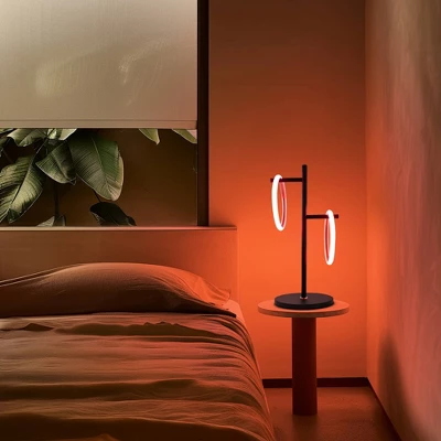 Brightech Saturn RGB Modern Dimmable Removable Ring Light (Includes LED Light Bulb) Tree Desk Table Lamp Matte Black 6 Brightech Saturn RGB Modern Dimmable Removable Ring Light (Includes LED Light Bulb) Tree Desk Table Lamp Matte Black - Image 6