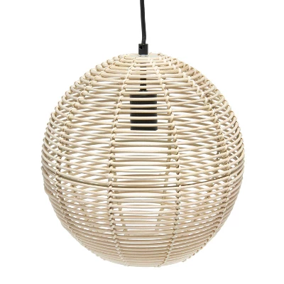 Ball Shaped Rattan Pendant Light Beige - Lalia Home 4 Ball Shaped Rattan Pendant Light Beige - Lalia Home - Image 4
