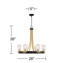 Stiffel Ferrers Dark Bronze Gold Chandelier 26" Wide Clear Glass Shade 6-Light Fixture For Dining Room House Foyer Kitchen Island Entryway Bedroom 15 Stiffel Ferrers Dark Bronze Gold Chandelier 26" Wide Clear Glass Shade 6-Light Fixture For Dining Room House Foyer Kitchen Island Entryway Bedroom -Lighting Discount Store GUEST 6512f7e2 7f6c 4a16 9477 5ad1c511c461