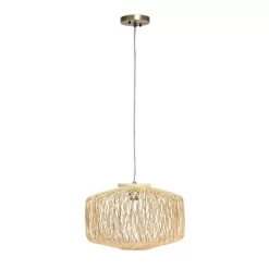 Circular Rattan Pendant Light Beige - Lalia Home -Lighting Discount Store GUEST 65745aa4 96c6 48fd adc2 4432abb552aa