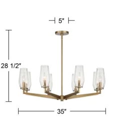 Possini Euro Design Byzantium Warm Gold Chandelier 35" Wide Modern Clear Glass Shade 8-Light Fixture For Dining Room Foyer Kitchen Island Entryway 11 Possini Euro Design Byzantium Warm Gold Chandelier 35" Wide Modern Clear Glass Shade 8-Light Fixture For Dining Room Foyer Kitchen Island Entryway -Lighting Discount Store GUEST 65cabdc8 f91a 4857 be23 e928d8428fc5