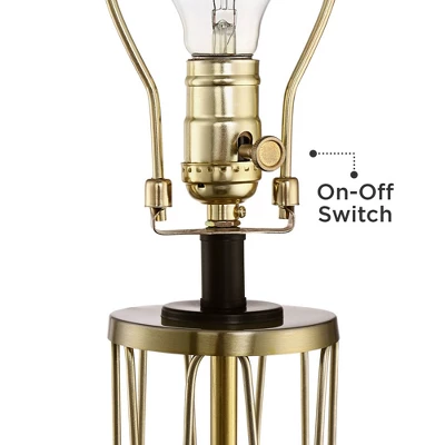 360 Lighting Nathan Modern Table Lamps Set Of 2 With Square Risers 27" Tall Gold Metal USB Charging Ports Off White Drum Shade For Living Room Desk 2 360 Lighting Nathan Modern Table Lamps Set Of 2 With Square Risers 27" Tall Gold Metal USB Charging Ports Off White Drum Shade For Living Room Desk - Image 2