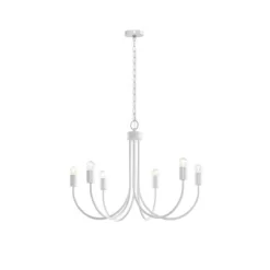 Ellie 6-Light Chandelier White - 510 Design -Lighting Discount Store GUEST 6af80563 62b7 4edc ada4 32ee42e850b3