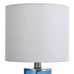 Table Lamp Blue Finish - StyleCraft: Small Bedside Glass Lamp, No Assembly Required, UL Listed -Lighting Discount Store GUEST 6d556883 3f43 4c7b bf82 6107abd3c240