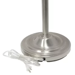 Torchiere Floor Lamp With 2 Reading Lights And Scalloped Glass Shades Metallic Silver - Lalia Home -Lighting Discount Store GUEST 7057a6b8 ed3f 47bf bf93 128fa3c29269