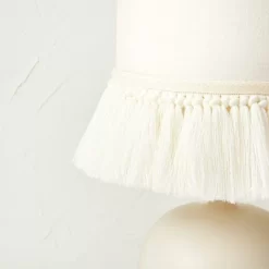 Small Table Lamp With Fringe Shade Off-White (Includes LED Light Bulb) - Opalhouse™ Designed With Jungalow™ -Lighting Discount Store GUEST 7079ad87 cd05 4cd7 9819 853a3f7ddc63