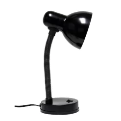 14.25" Traditional Fundamental Metal Desk Task Lamp And Bowl Shaped Shade With Flexi Gooseneck Black - Creekwood Home -Lighting Discount Store GUEST 70948efd 0463 41c1 b9f2 d3963ca0959c