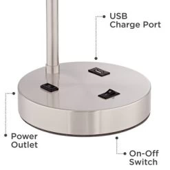 360 Lighting Colby Nickel USB Desk Lamps Set Of 2 With Smart Socket -Lighting Discount Store GUEST 7189f8b2 ba25 41fb be57 d087e366bfc9