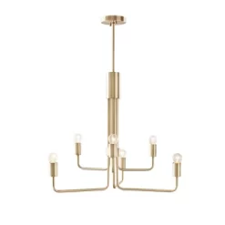 Milo 6-Light Chandelier Antique Brass - Ink+Ivy -Lighting Discount Store GUEST 719461f1 0cca 4f4c a15a a207e0664480