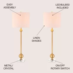 JONATHAN Y Hollis Metal LED Table Lamp