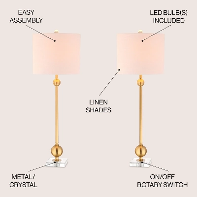 JONATHAN Y Hollis Metal LED Table Lamp 1 JONATHAN Y Hollis Metal LED Table Lamp