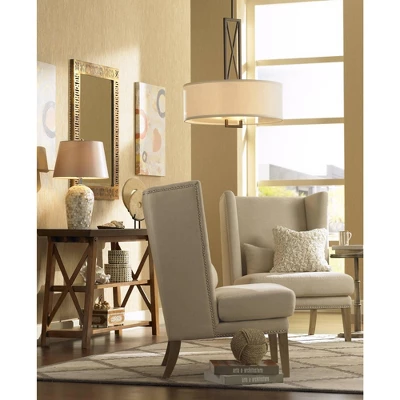 360 Lighting Chalane Rustic Accent Table Lamps 23 1/2" High Set Of 2 Antique Bronze Hammered Natural Linen Shade For Bedroom Living Room Bedside House 7 360 Lighting Chalane Rustic Accent Table Lamps 23 1/2" High Set Of 2 Antique Bronze Hammered Natural Linen Shade For Bedroom Living Room Bedside House - Image 7