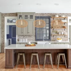 17.5" 1-Light Leo Farmhouse Coastal Rattan LED Pendant Brown - JONATHAN Y -Lighting Discount Store GUEST 7acac195 1bb9 4729 ba3e d1995ec91c61