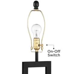 360 Lighting Todd 30" Tall Large Rectangular Modern End Table Lamps Set Of 2 USB Port AC Power Outlet Black Metal Living Room Charging White Shade -Lighting Discount Store GUEST 7adc921a 3901 4533 b10a 822c39c6dad5