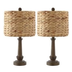 Set Of 2 21.25"Leona Rustic Farmhouse Handwoven Rattan/Resin Table Lamps (Includes LED Light Bulb) Brown Wood Finish - JONATHAN Y: Boho Style 15 Set Of 2 21.25"Leona Rustic Farmhouse Handwoven Rattan/Resin Table Lamps (Includes LED Light Bulb) Brown Wood Finish - JONATHAN Y: Boho Style -Lighting Discount Store GUEST 7b18fb1b 9894 4ea3 9ffb d01957a5fe5e